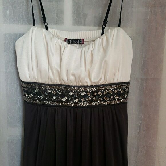 Y2K Women’s Black White Mini Dress Coquette 90's Party Glam Ballet Core Size M - Picture 2 of 9